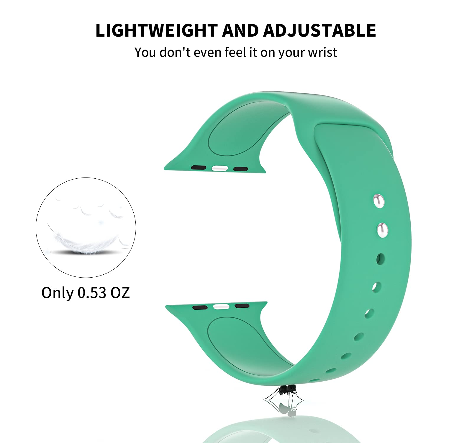 3 Pack Soft Silicone Sport Bands Compatible with Apple Watch 38mm 40mm 41mm 42mm 44mm 45mm - Breathable Replacement Strap for iWatch Series 7/6/5/4/3/2/1/SE - Unisex Design with Metal Buckles - Perfect for Workouts, Running & Daily Wear