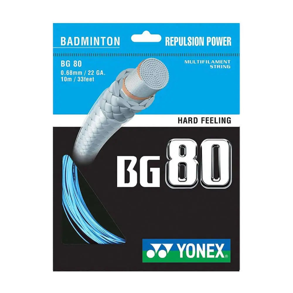 Yonex BG 80 Premium Badminton String - 10 Meter Reel (7 Color Options) | High Performance String for Competitive Play & Tournament Use