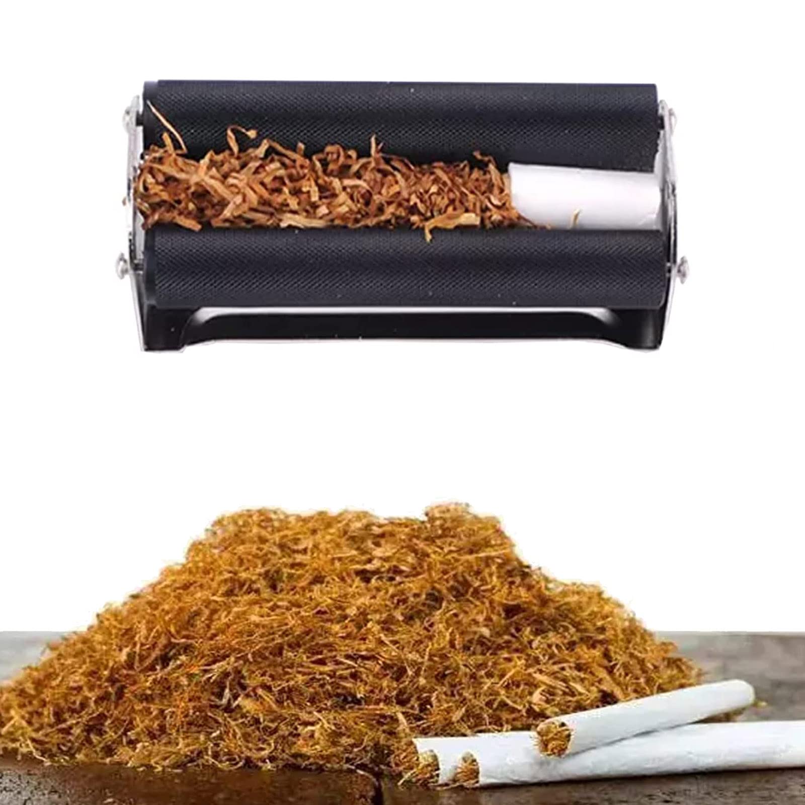 Premium 110mm Metal Cigarette Rolling Machine - Handheld Cigarette Maker & Tobacco Roller (No Lid) - Perfect for DIY Smokers, Travel & Outdoor Use