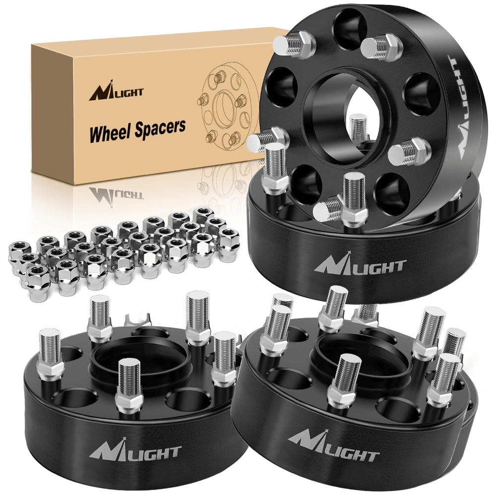 2 Inch (50mm) Wheel Spacers 4Pcs - Compatible with Jeep Wrangler JK/JKU (2007-2018), Grand Cherokee WK/WJ (1999-2010) - 5x127 Bolt Pattern, 71.5mm Hub Bore, 1/2-20 Studs - Enhance Off-Road Performance & Stance