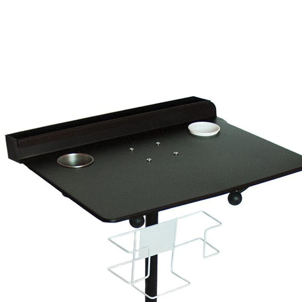 Portable Adjustable Height Tattoo Workstation Stand with Water Cup & Paper Towel Holder - Mobile Tattoo Artist Desk, Hair Salon Tray Table for Professional Tattooing & Beauty Services - Perfect for Tattoo Studios, Barber Shops & Home Use