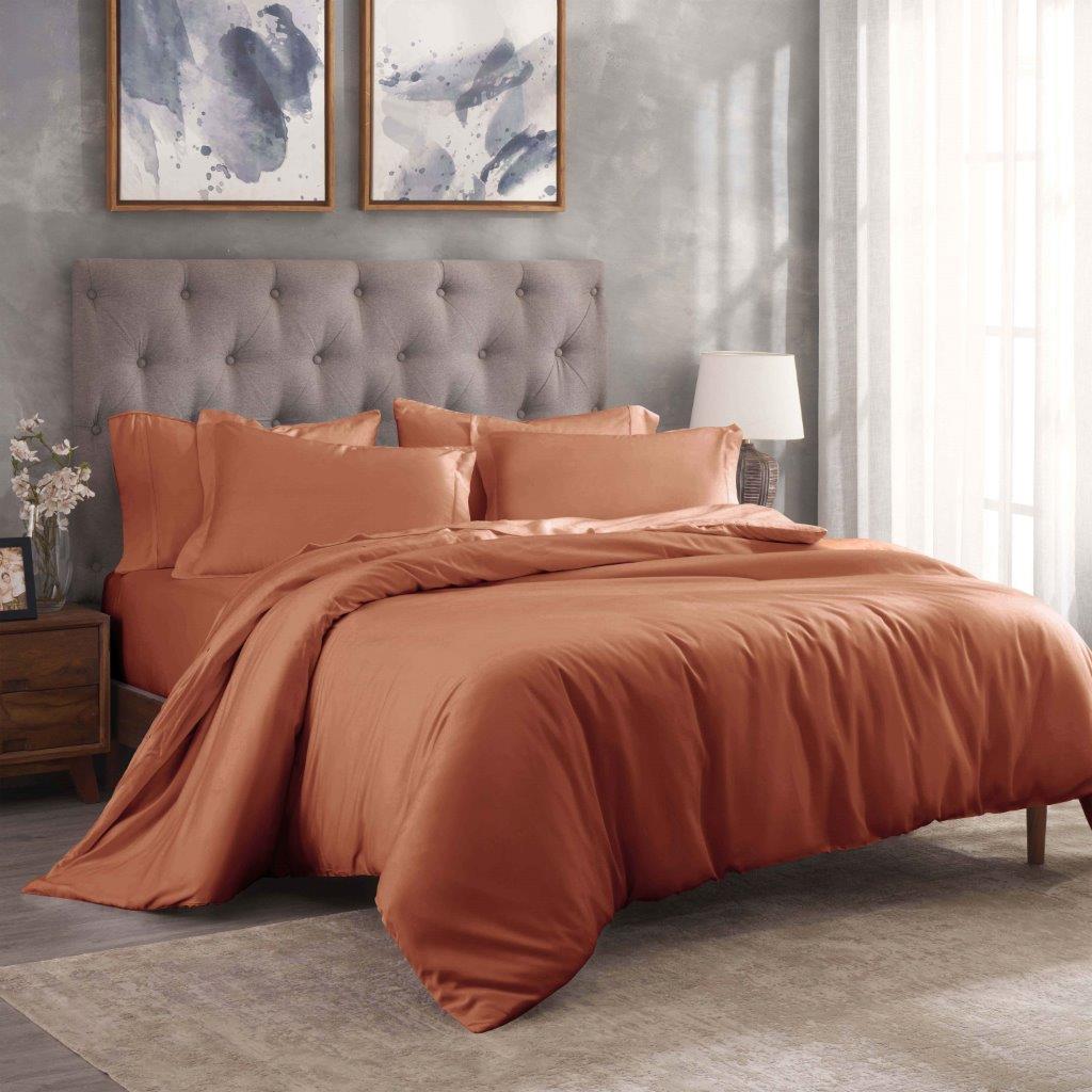 Premium 100% Egyptian Cotton Duvet Cover Set - 300 Thread Count, Breathable & Soft Bedding for All Seasons - Perfect for Master Bedroom, Guest Room & Luxury Hotels