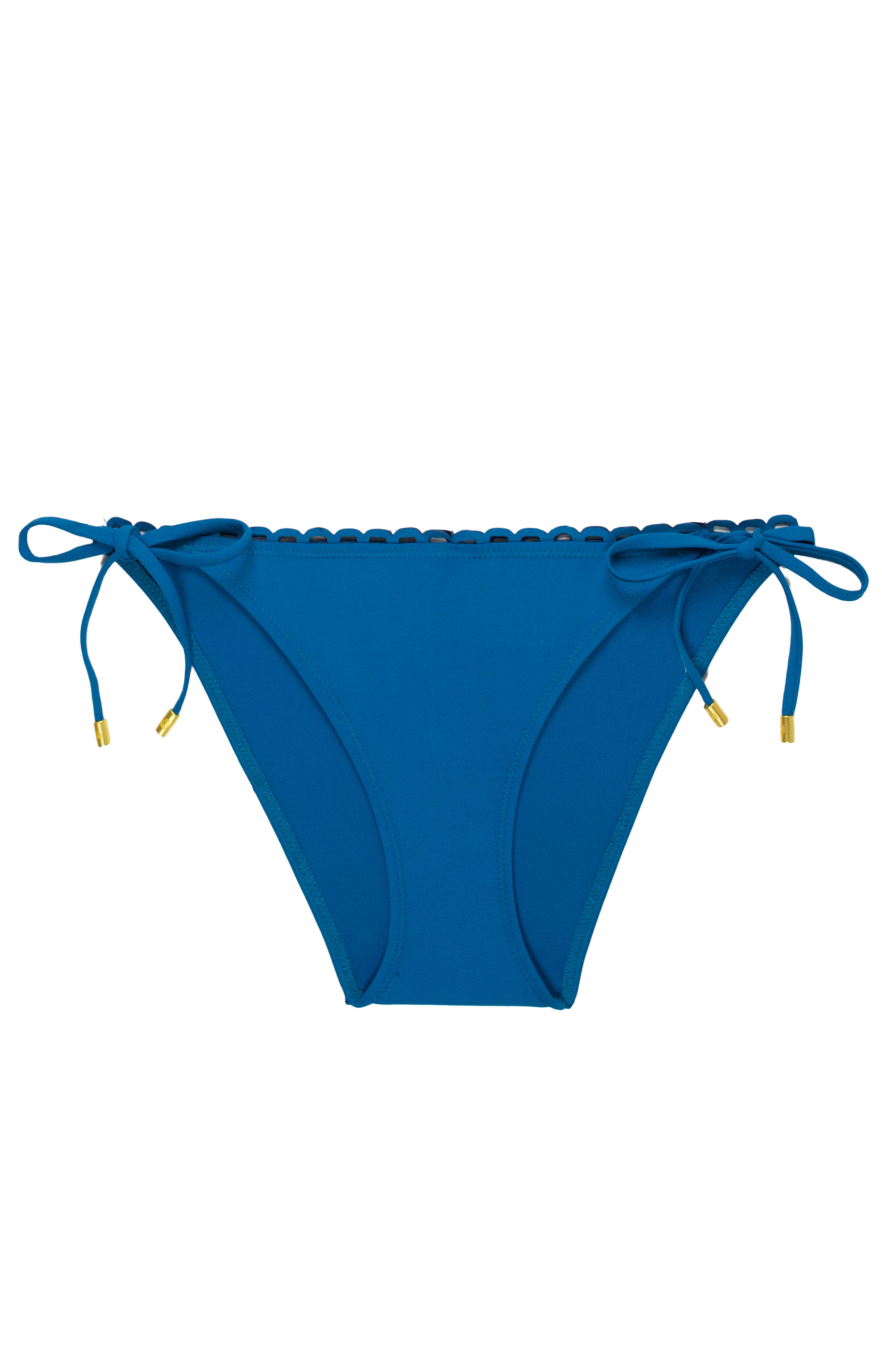 Scalloped String Bikini Bottom - Sexy High Cut Swimwear for Women | Caribbean Beach Vacation, Pool Party, Summer Getaway