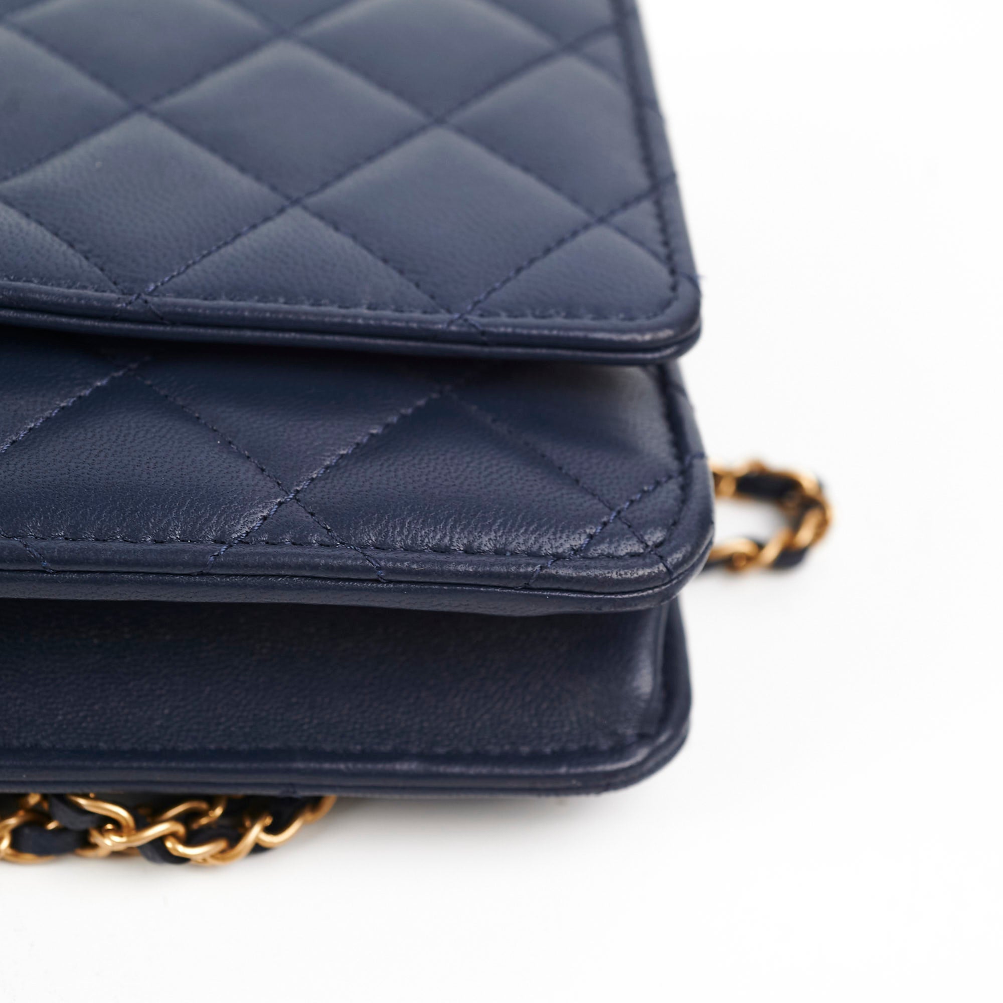 Chanel Seasonal Wallet On Chain Lambskin Navy Microchipped - Luxury Crossbody Bag for Women, Perfect for Parties, Date Nights & Special Occasions