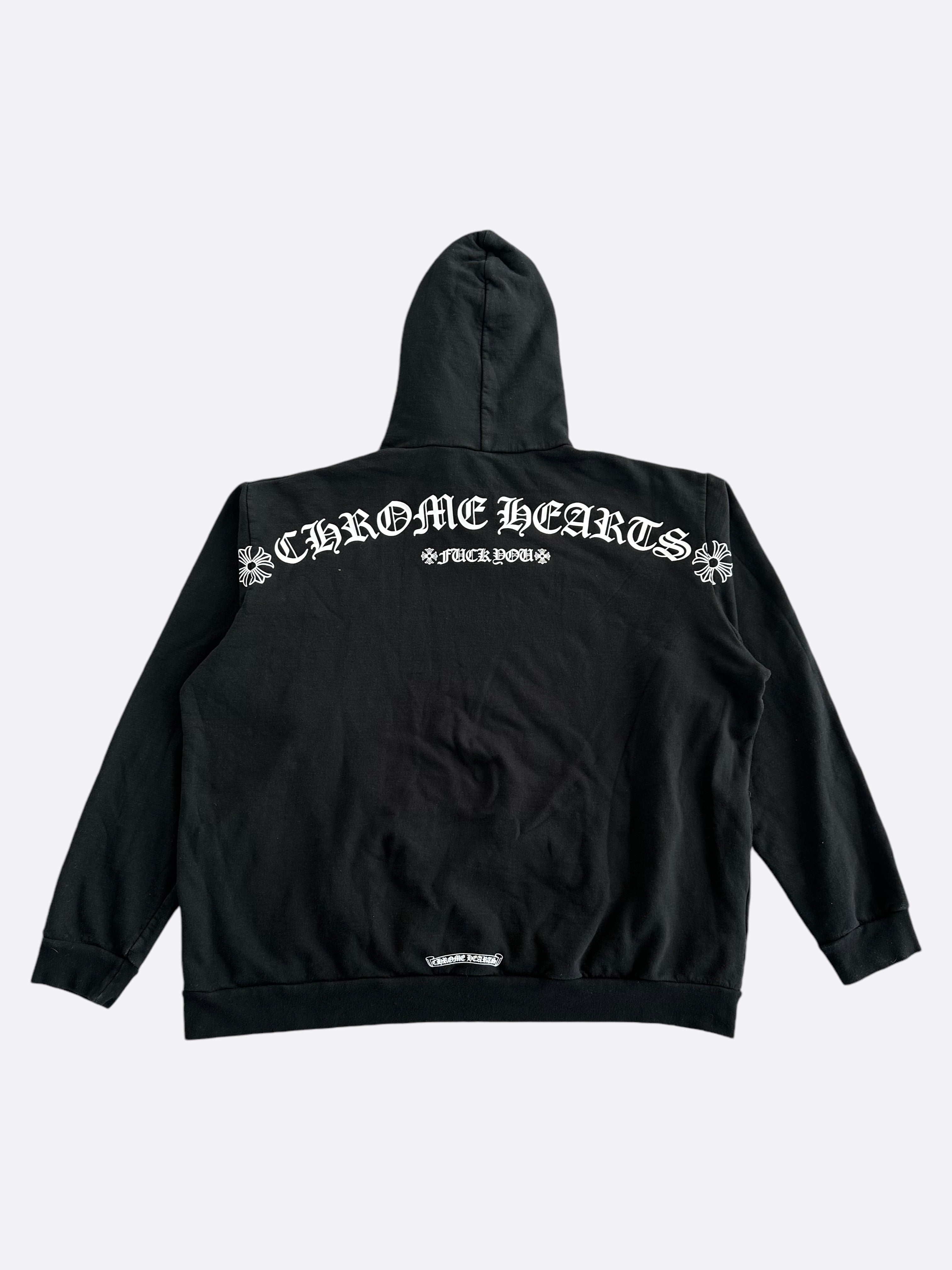 Chrome Hearts Black & White T-Bar Logo Hoodie for Men & Women | Streetwear Fashion | Perfect for Casual Outfits & Urban Style