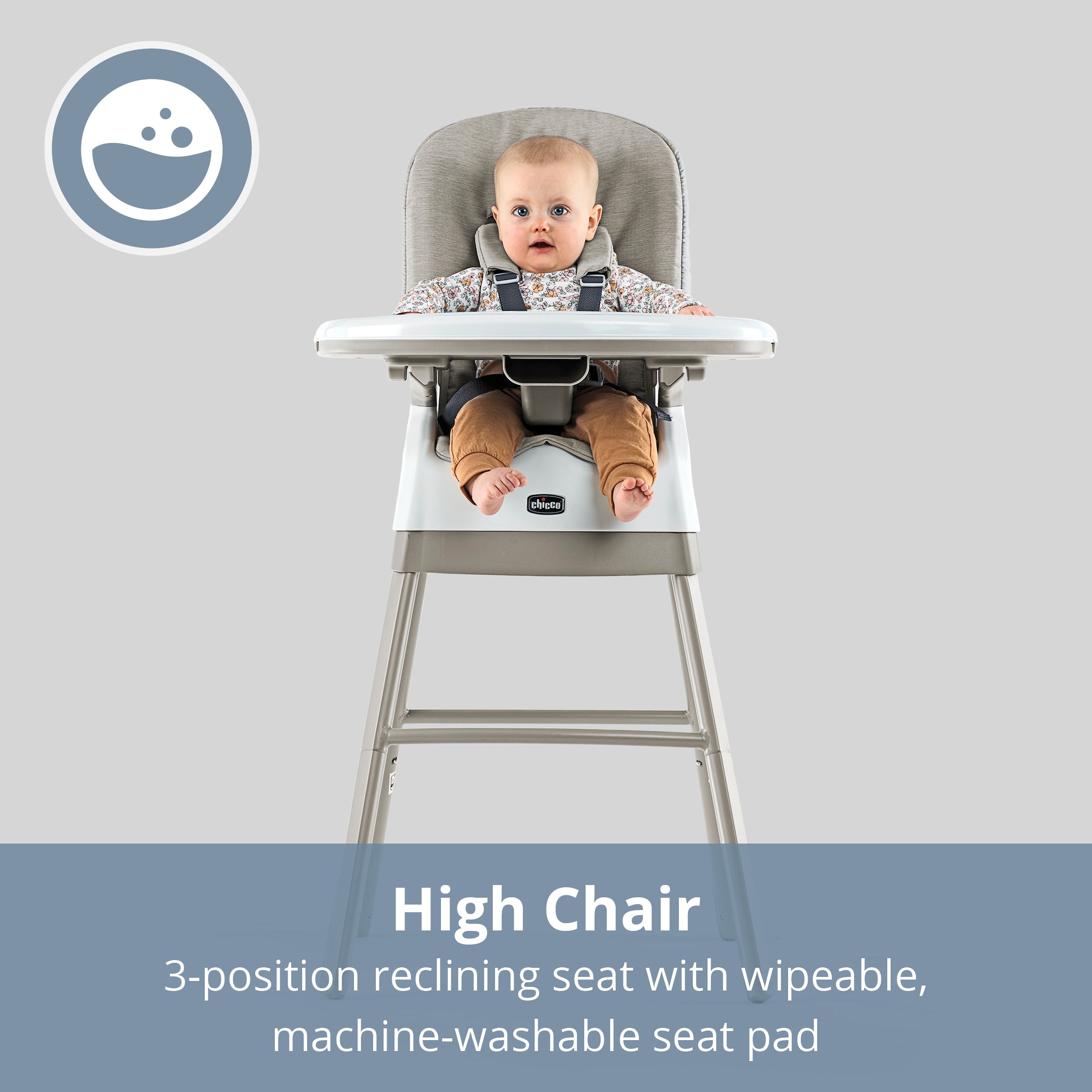 Chicco Stack Hi Lo 6-in-1 Multi-Use High Chair for Babies & Toddlers - Convertible to Booster Seat & Step Stool - Perfect for Dining, Feeding & Playtime