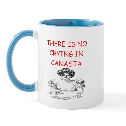 White/Blue Inside - I Love Canasta Mug