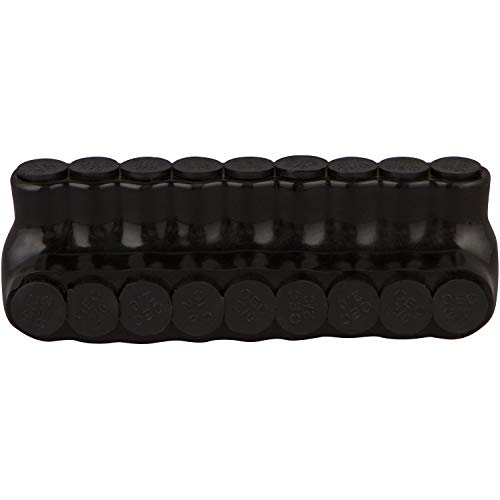 Morris Products Black Insulated Multi-Cable Connector - 9 Ports for 3/0-6 AWG Wires, 1/4