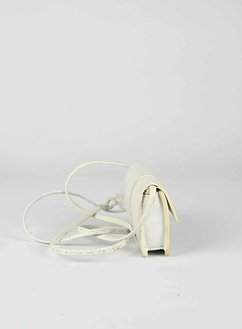 Jacquemus Mini Le Bello White Leather Crossbody Bag - Perfect for Parties, Dates & Everyday Use