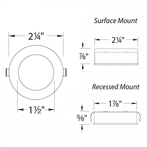 WAC LED Round Button Lights 3000K Chrome - Perfect for Home & Office