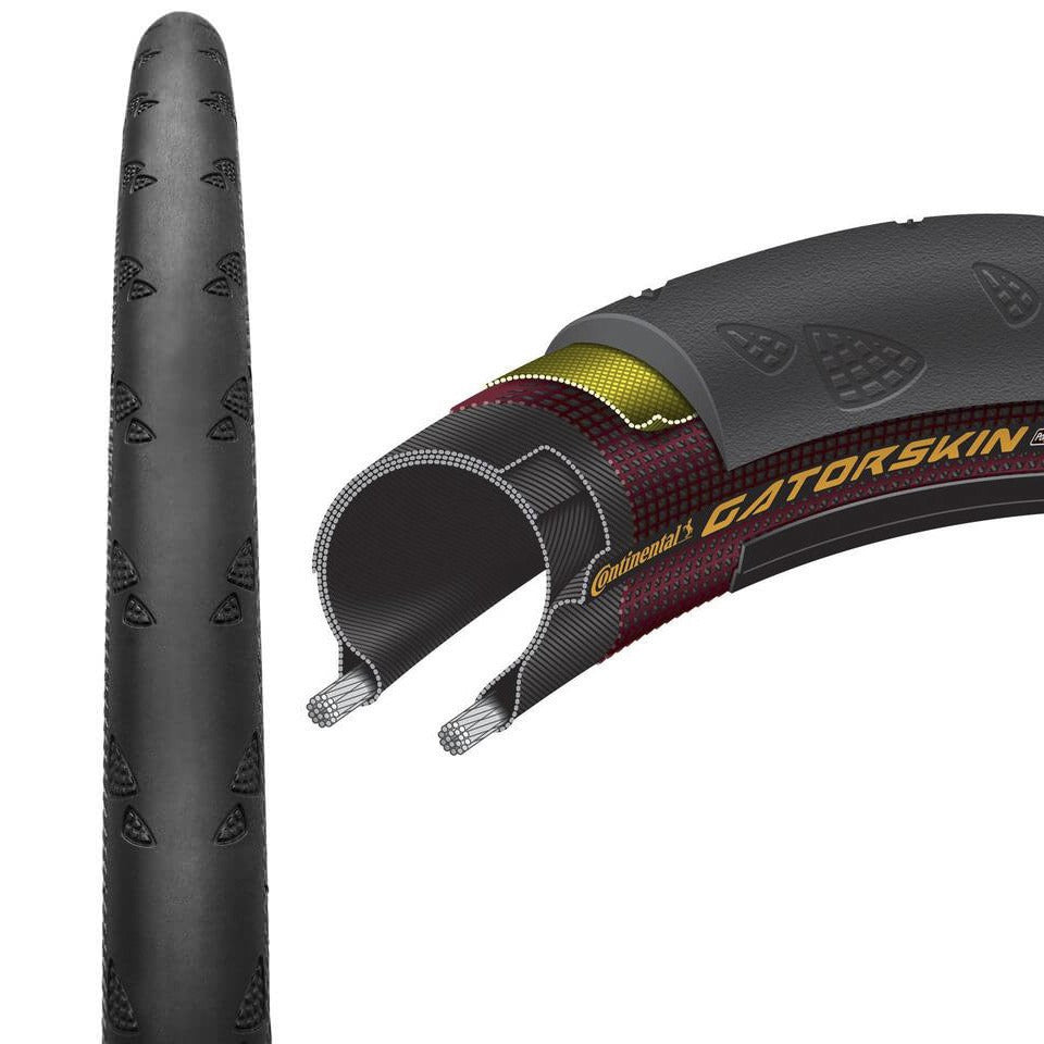 Continental Gatorskin Duraskin Wire Bead Bicycle Tire - Puncture Resistant, Durable Road Bike Tires for Commuting, Touring & Urban Cycling