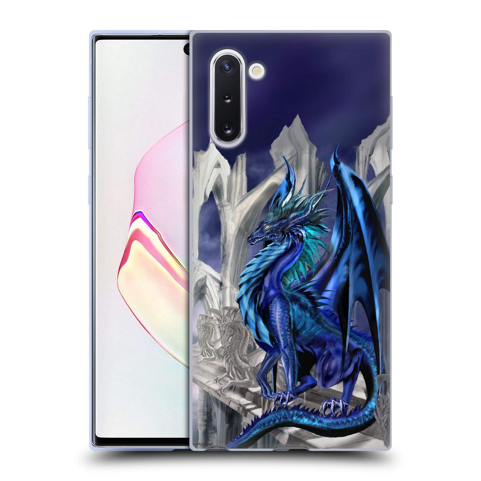 Ruth Thompson Nightfall Dragons Soft Gel Case for Samsung Galaxy Note10 & Note10 5G | Officially Licensed by Head Case Designs | Durable Protection with Stylish Artwork | Perfect for Daily Use, Work & Travel