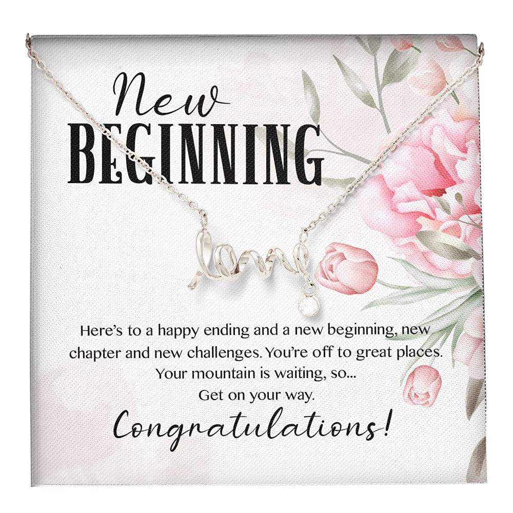 Graduation Necklace for Women - Inspirational Jewelry Gift with Message Card & Gift Box - Perfect for Graduation, New Beginnings & Special Occasions