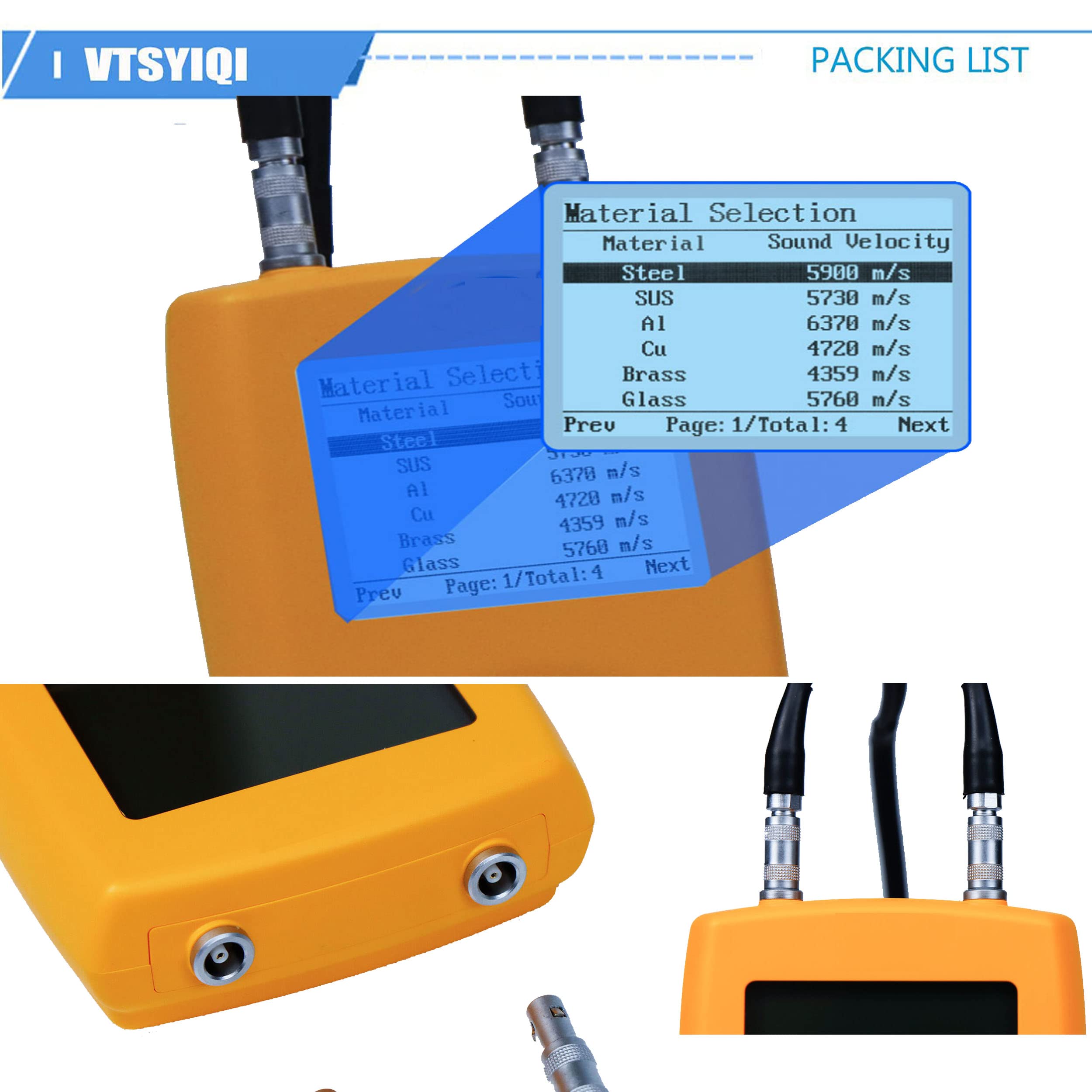 Precision Digital Ultrasonic Thickness Gauge Meter - 0.8-350mm (0.03-13.77