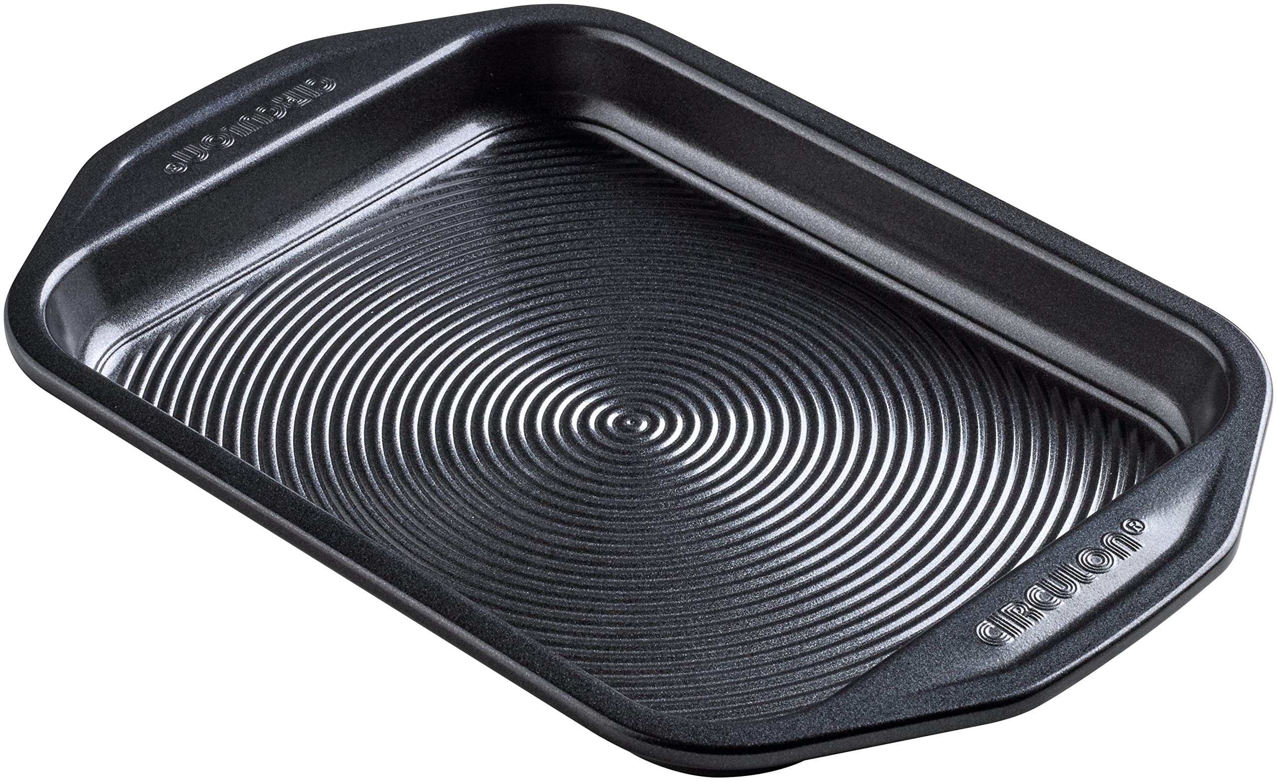 Circulon Ultimum Non-Stick Small Baking Tray - 29.2 x 19.8 x 2.5cm Carbon Steel Oven Pan | Freezer & Dishwasher Safe | Perfect for Cookies, Brownies & Sheet Cakes | Durable Bakeware for Home Baking (Black)