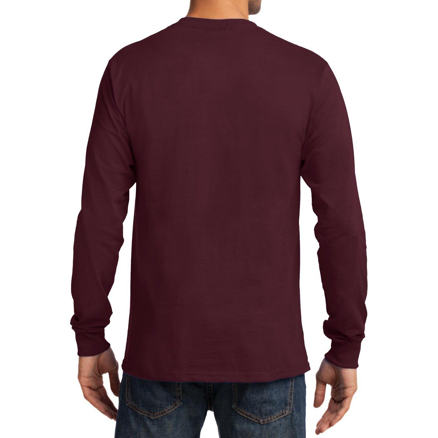 Premium Men's Long Sleeve Basic T-Shirt - Soft Cotton Essential Tee for Casual Wear, Layering & Everyday Comfort