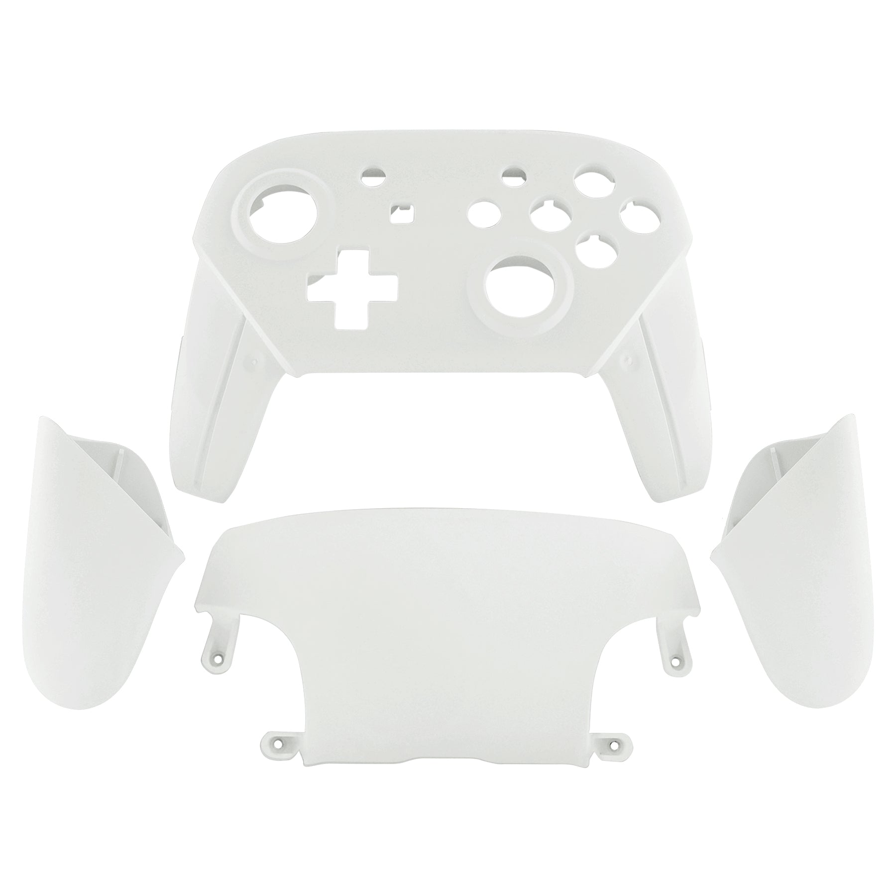 eXtremeRate White Faceplate & Backplate Replacement for Nintendo Switch Pro Controller - DIY Custom Shell Kit (Controller Not Included) - Perfect for Gaming, Modding & Personalization