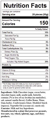 SweetGourmet Premium Milk Chocolate Covered Espresso Coffee Beans - 1 Pound Bulk Bag - Gourmet Snack for Energy Boost, Gift Giving & Coffee Lovers - Perfect for Office, Home & Travel