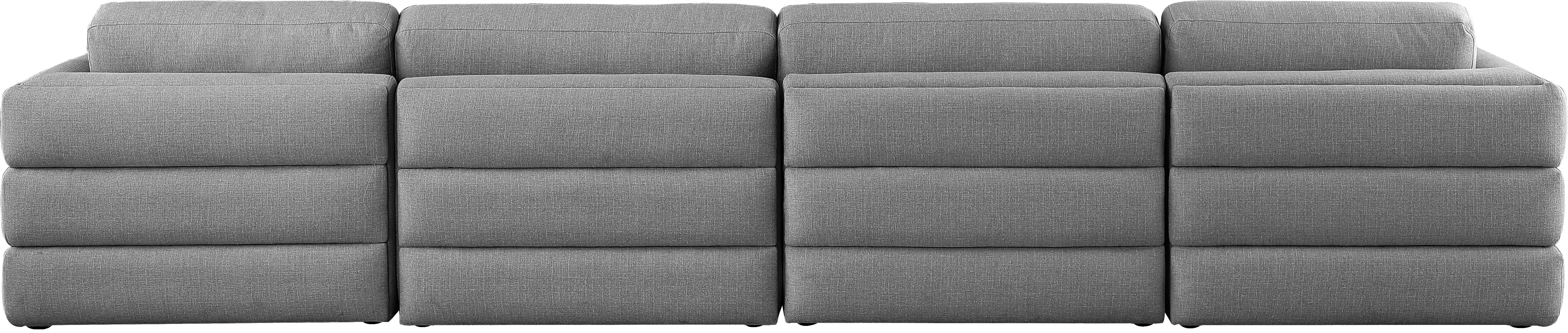 Beckham Durable Linen Textured Fabric Modular Sectional Sofa - Modern Living Room Furniture for Small Spaces & Apartments | Comfortable Lounge Seating for Family Gatherings & Movie Nights