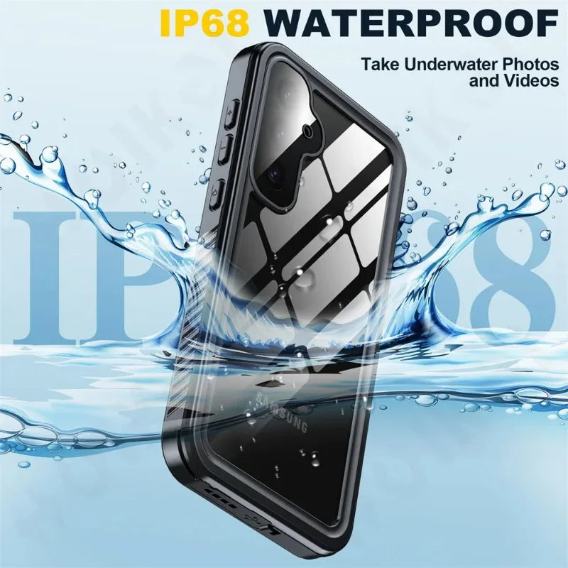 Samsung Galaxy S25 Plus Waterproof Case IP68 Certified - Underwater Protection for Swimming, Snorkeling & Beach Activities