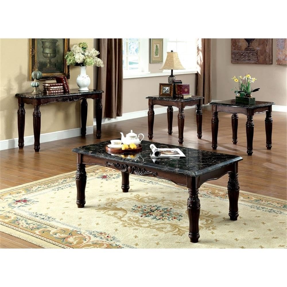 BOWERY HILL Traditional Wood Console Table - Espresso Brown Entryway Sofa Table for Hallway, Living Room & Bedroom Decor