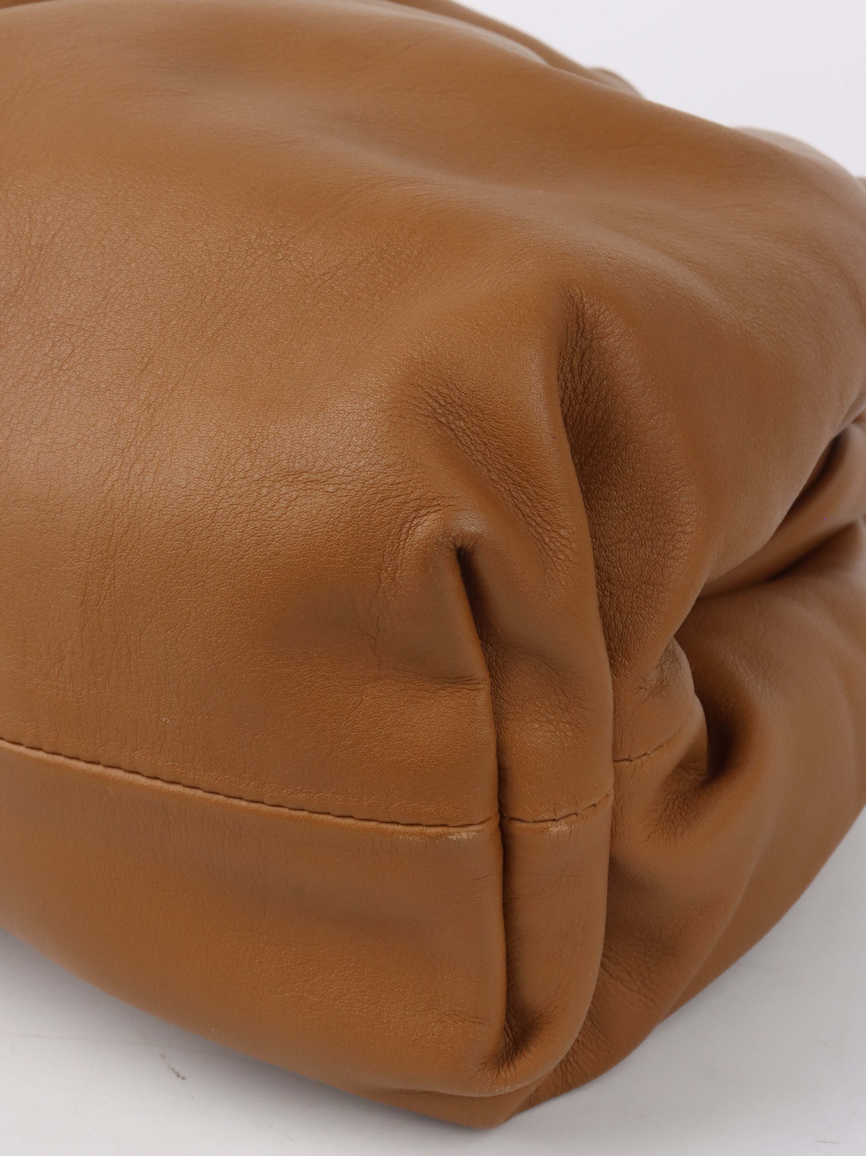 Bottega Veneta Leather Pouch Bag in Tan | Premium Crossbody Clutch for Women | Perfect for Parties, Travel & Everyday Use