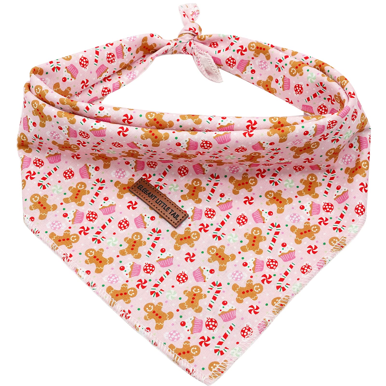 Elegant Christmas Dog Bandana for Small Medium Large Dogs - Adjustable Holiday Pet Scarf for Boys & Girls, Soft Washable Square Dog Kerchief - Perfect for Christmas Photos, Parties & Festive Outings