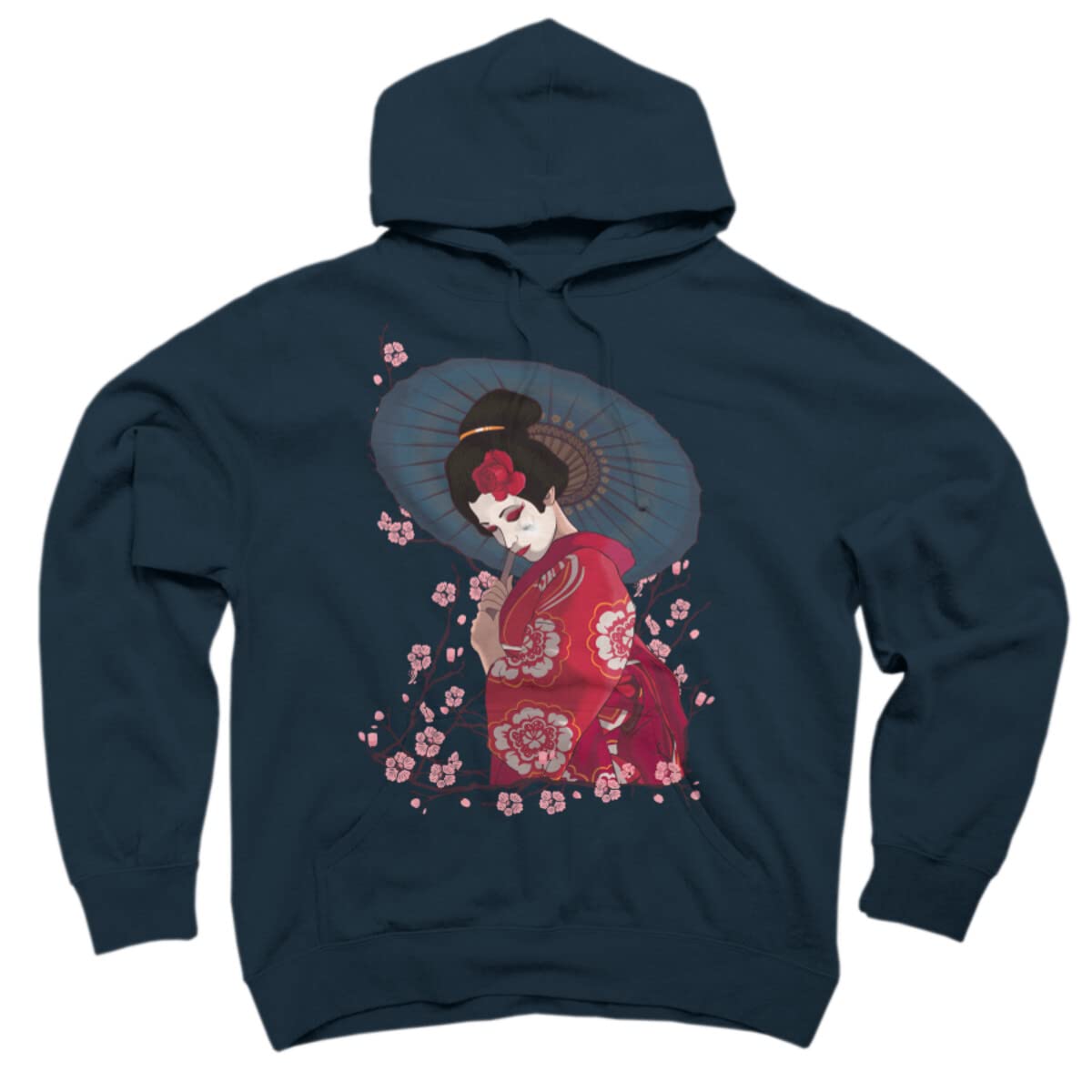 Design By Humans Unisex Cherry Blossoms Pullover Hoodie by Matt - Soft Cotton Sweatshirt for Men & Women | Perfect for Spring Fashion, Casual Outings & Gift Giving