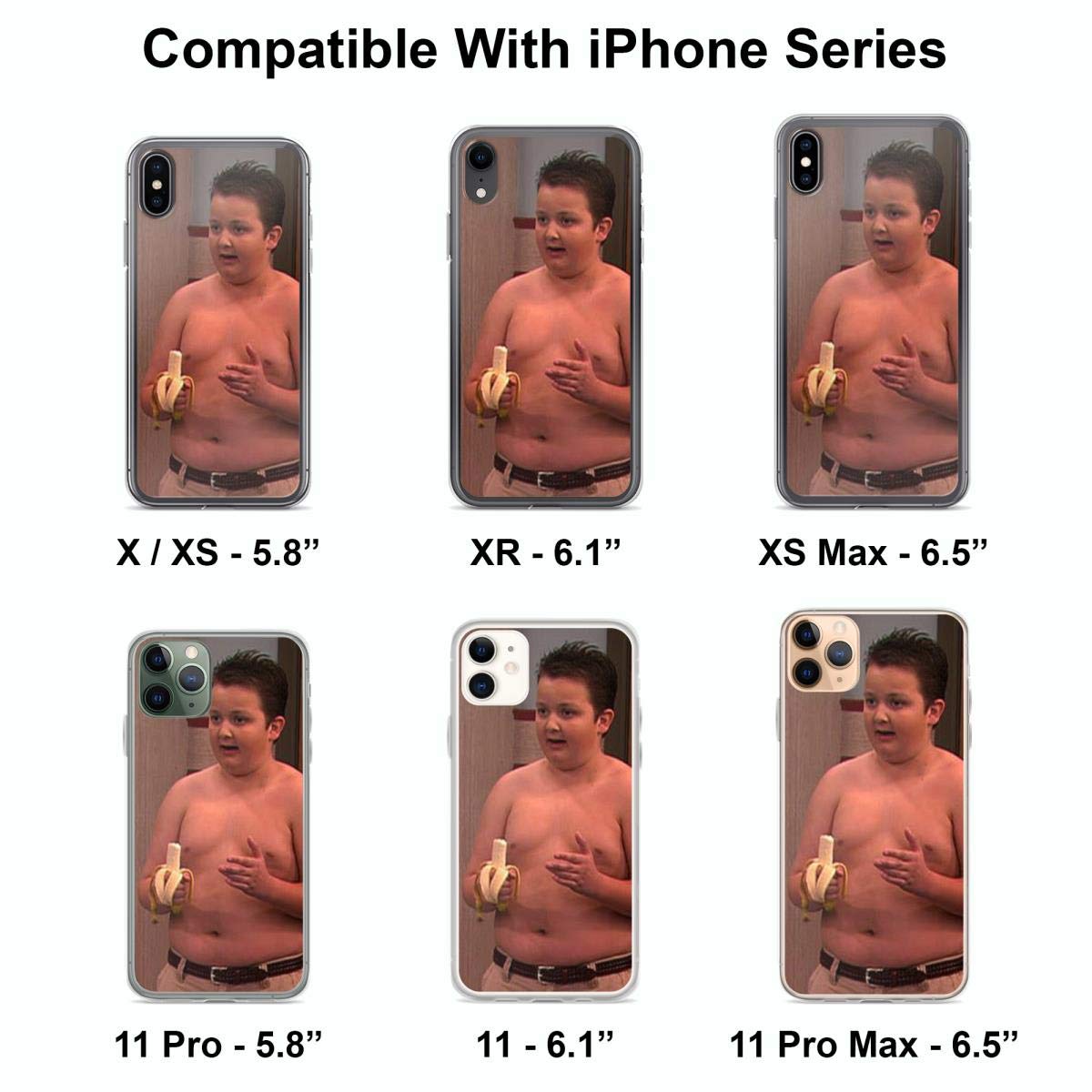 Gibby iPhone Case Compatible with iPhone 15/14/13/12/11/X/Xs/Xr/8/7/6/6s Plus - Slim Clear Transparent Protective Cover for Everyday Use, Work & Travel