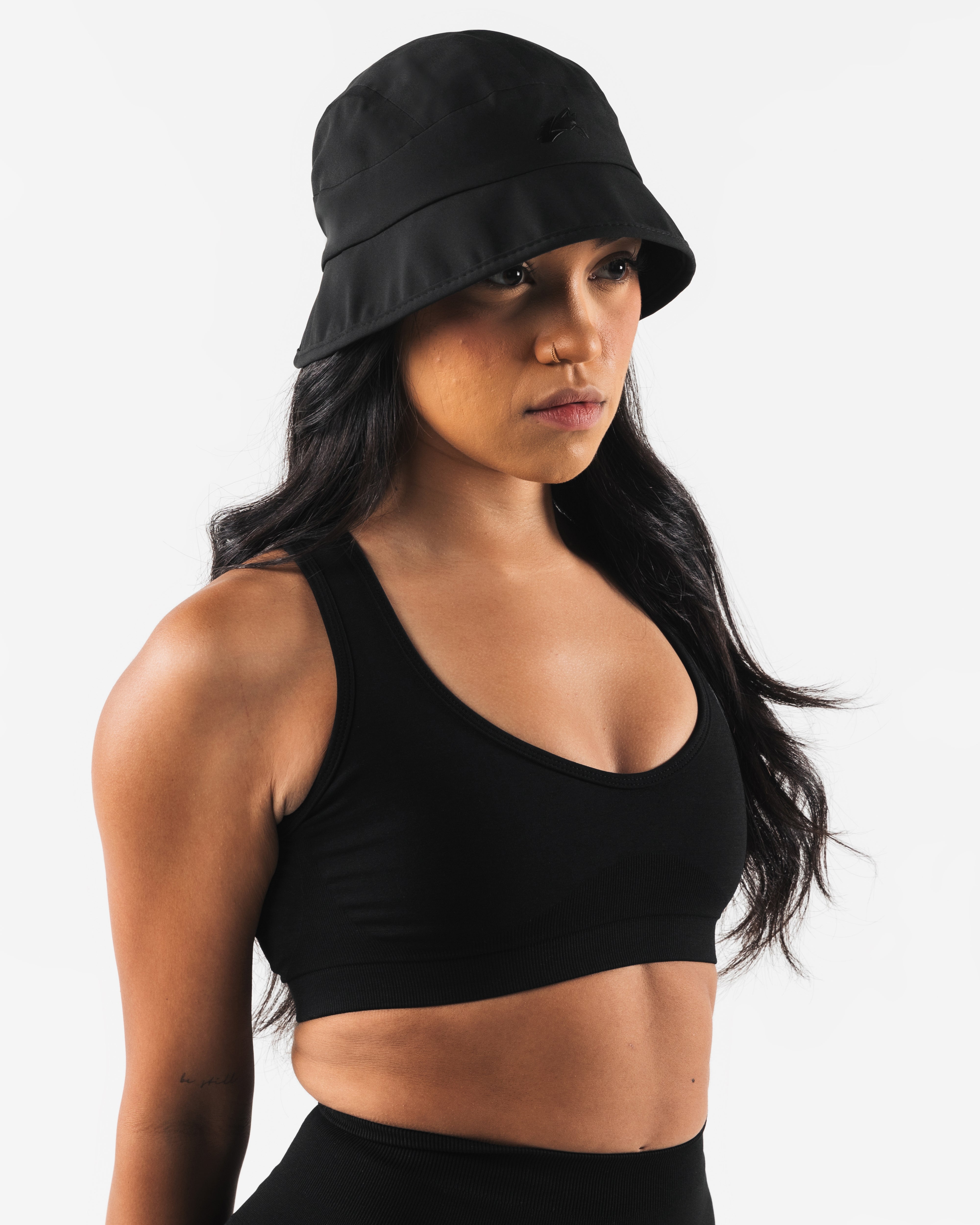Technical Bucket Hat for Outdoor Activities - Lightweight & Breathable Sun Protection for Hiking, Fishing & Camping - Blackout Design