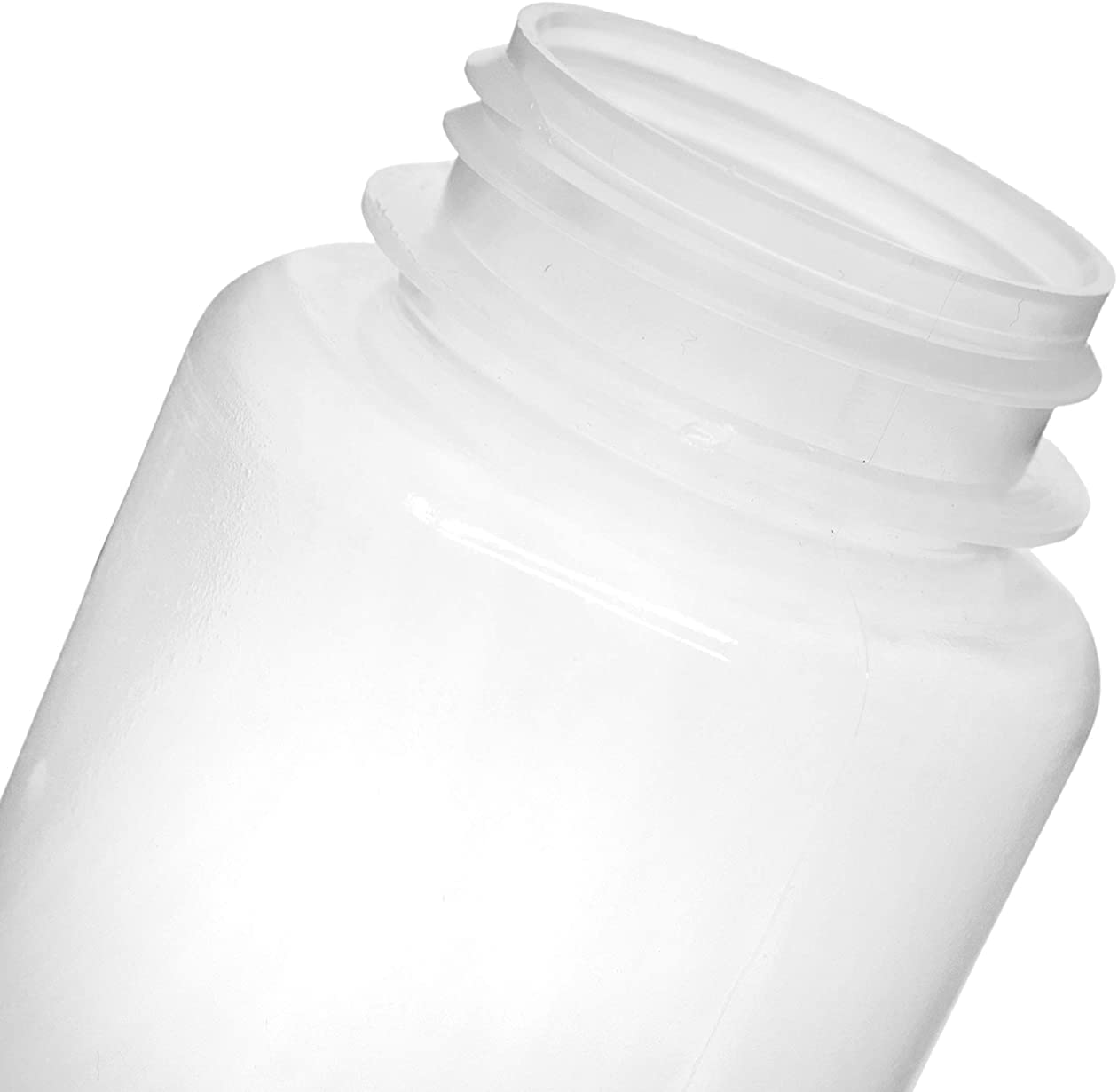 United Scientific® Unistore™ 16oz (500ml) Wide Mouth Reagent Bottles with Lids - Laboratory Grade Polypropylene Sample Containers - Case of 144 - Ideal for Chemical Storage, Lab Experiments & Scientific Research