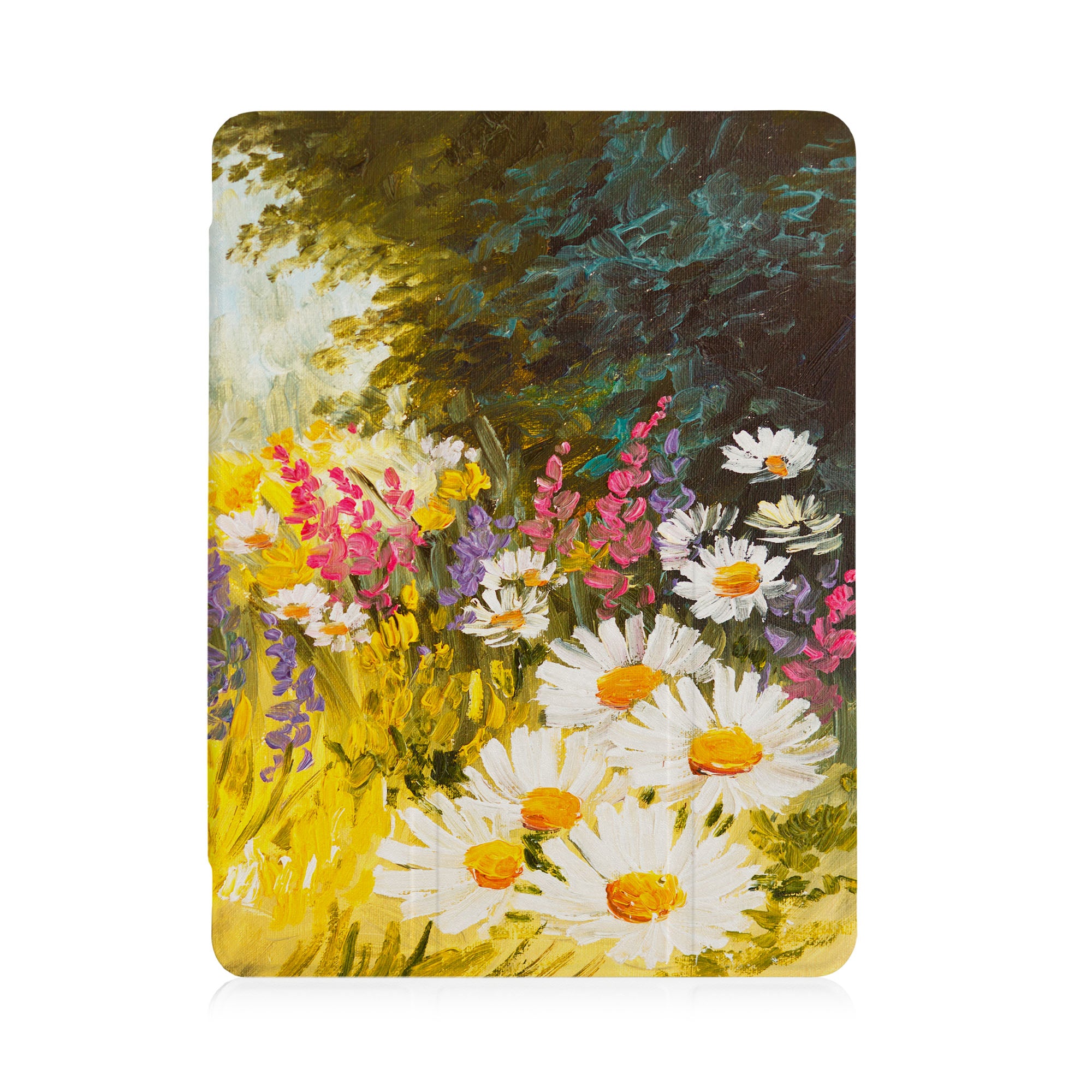 Premium iPad See-Through Case with Oil Painting Design - Slim Protective Cover for iPad Pro/Air/Mini - Perfect for Work, Travel & Home Use