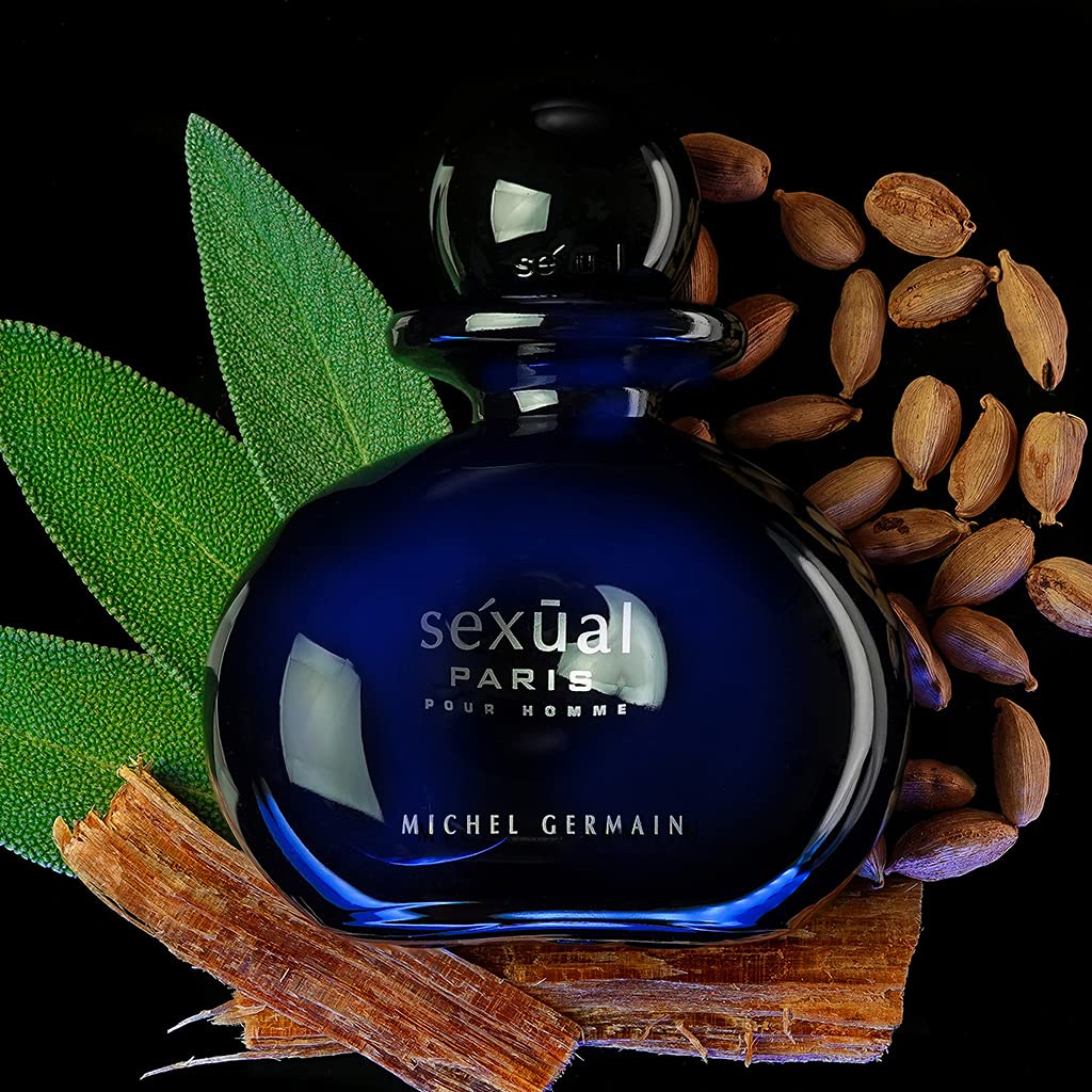 Michel Germain Sexual Paris Pour Homme Eau de Toilette Spray Cologne for Men - Cardamom, Chardonnay Mandarin & Sage Fragrance - Warm & Seductive Scent - Perfect Gift for Him - Date Night & Special Occasions Cologne