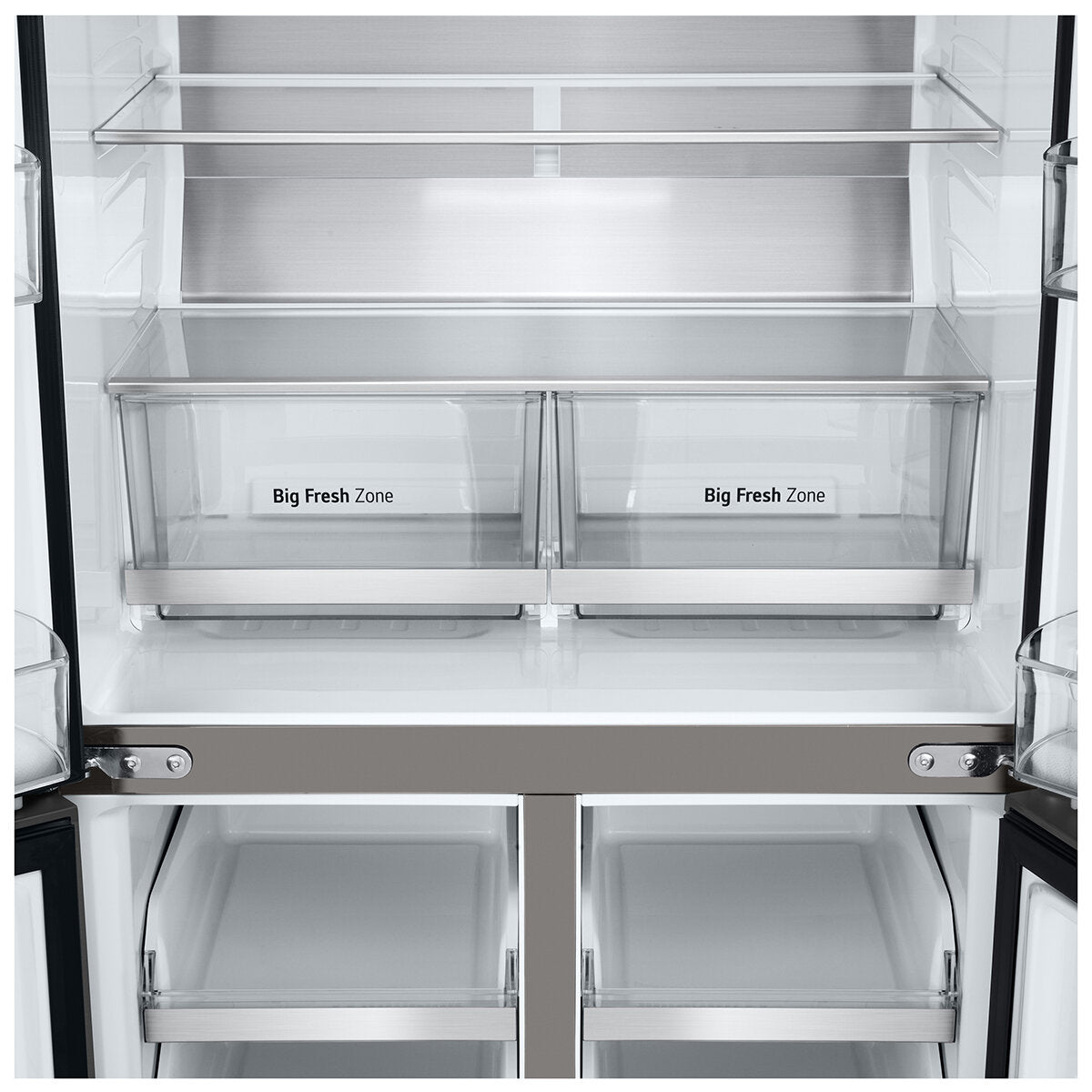 LG 530L French Door Refrigerator with Smart Cooling System - Stainless Steel GF-B505PL - Energy Efficient Large Capacity Fridge for Modern Kitchen & Family Use