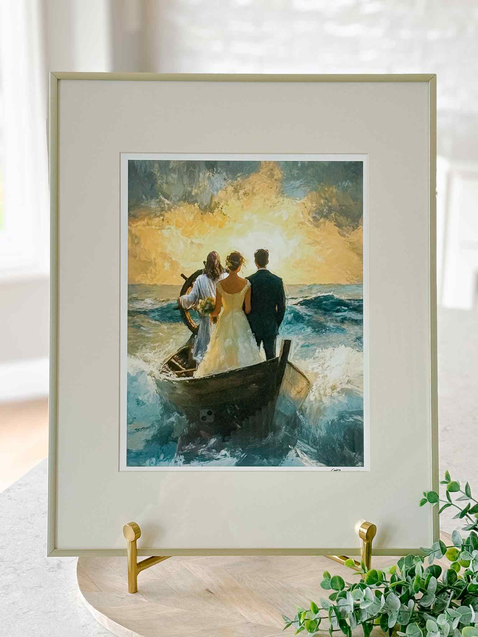 Guided by Him Christian Wall Art Print - Inspirational Scripture Decor for Home, Office & Church