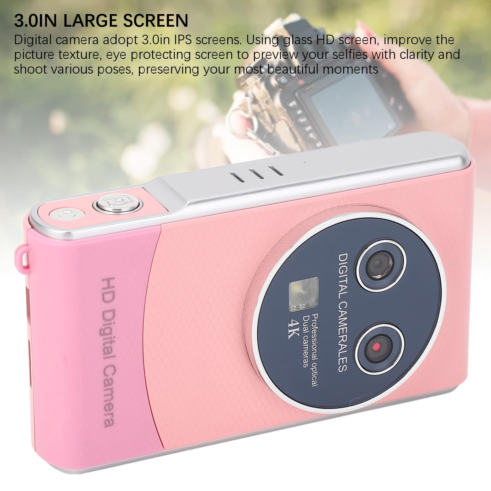 36MP 1080P HD Digital Camera for Photography & Vlogging - Dual Lens Auto Focus Compact Camera with 3