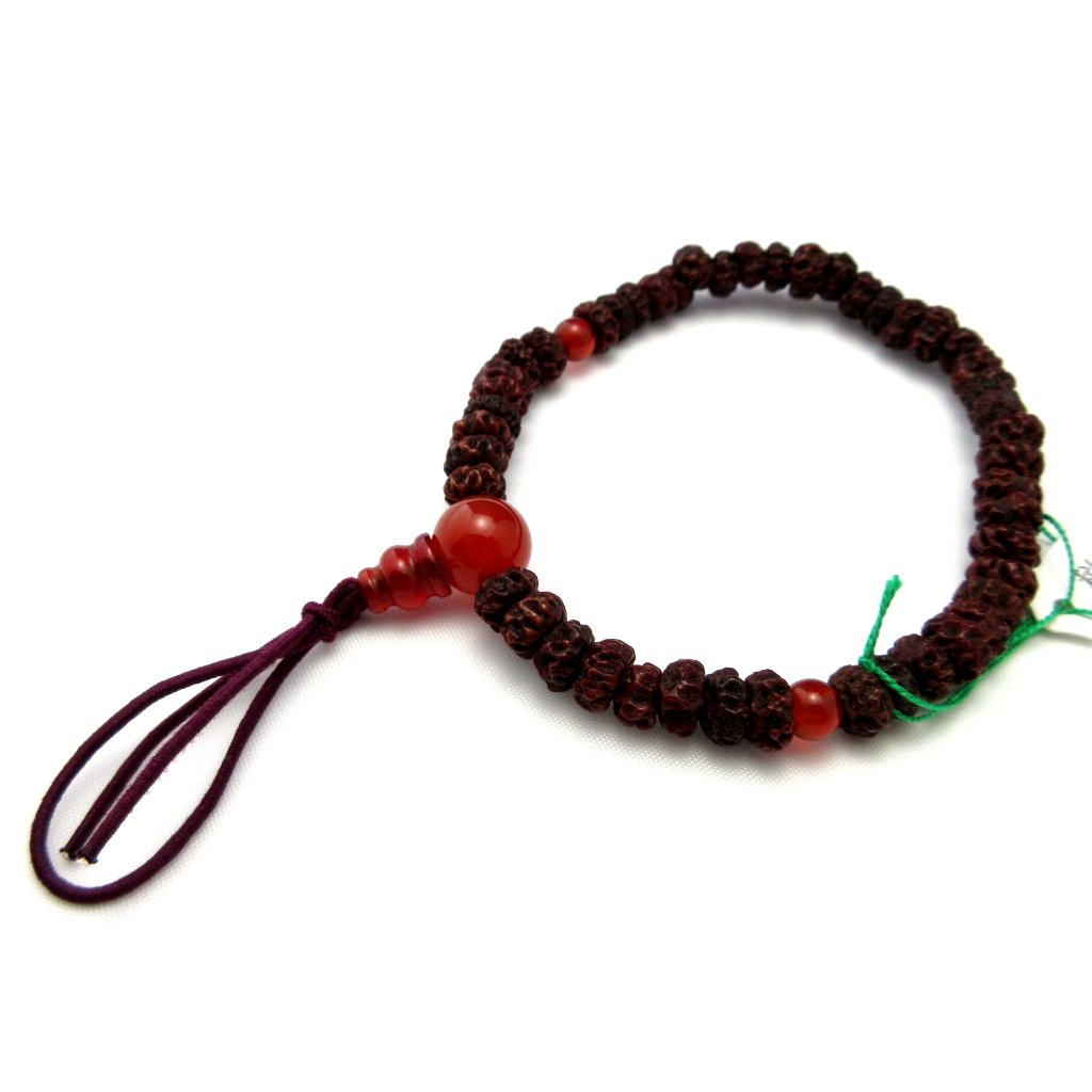 KYOTO ASAHIYA Bodhi Seed Wood & Gemstone Beads Bracelet - Japanese Juzu Rosary Prayer Mala for Meditation, Yoga & Mindfulness - Unisex Spiritual Gift for Men & Women - Perfect for Daily Practice, Stress Relief & Mindful Living