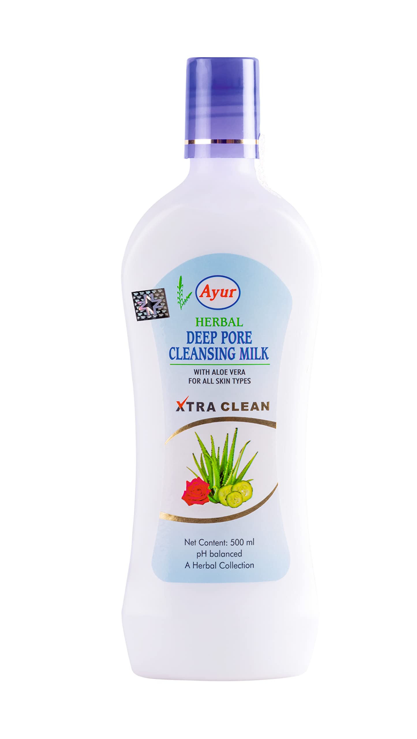 Ayur Herbals Herbal Deep Pore Cleansing Milk - 500ml for All Skin Types | Gentle Face Wash for Acne, Blackheads & Oily Skin | Daily Skincare & Makeup Removal