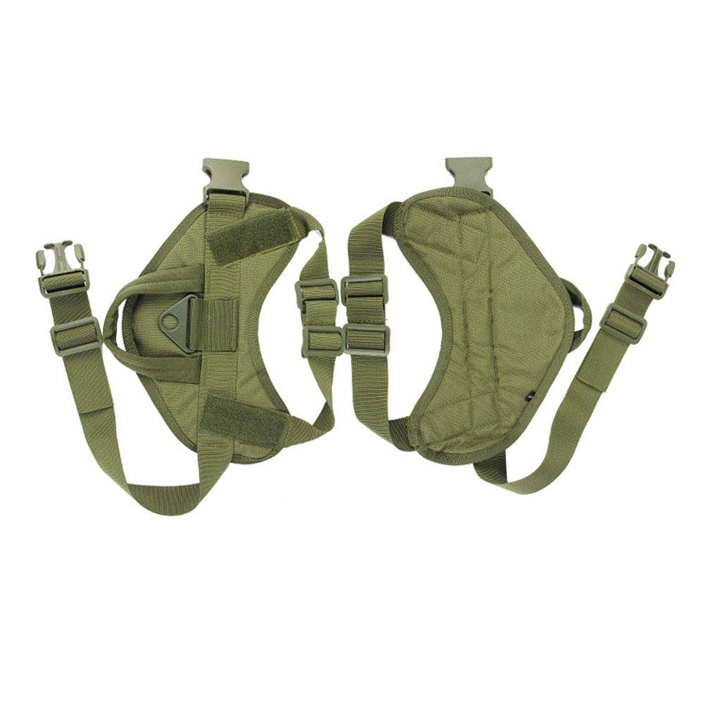 Tactical Dog Harness with Handle - Adjustable K9 Military Vest for Outdoor Training & Service Dogs - Durable Working Dog Vest for Police, Hunting & Hiking - Green (Size S)