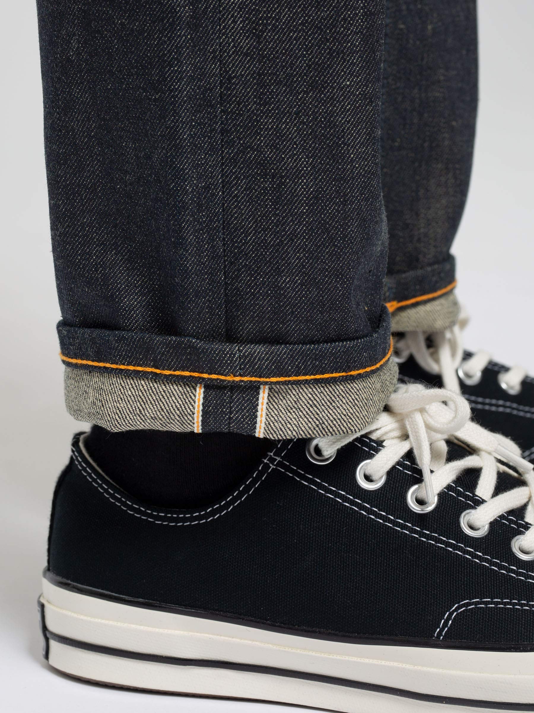 Nudie Jeans Grim Tim Dry Selvage - Premium Raw Denim Jeans for Men | Slim Fit, High-Quality Selvedge | Perfect for Casual Wear & Street Style