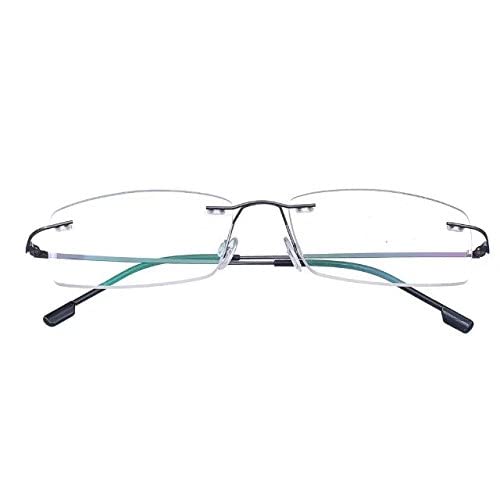 Rimless Myopia Glasses for Men & Women - Fashionable Distance Spectacles (-0.50 to -6.00 Strength) | Lightweight Nearsighted Eyewear for Work, Reading & Daily Use