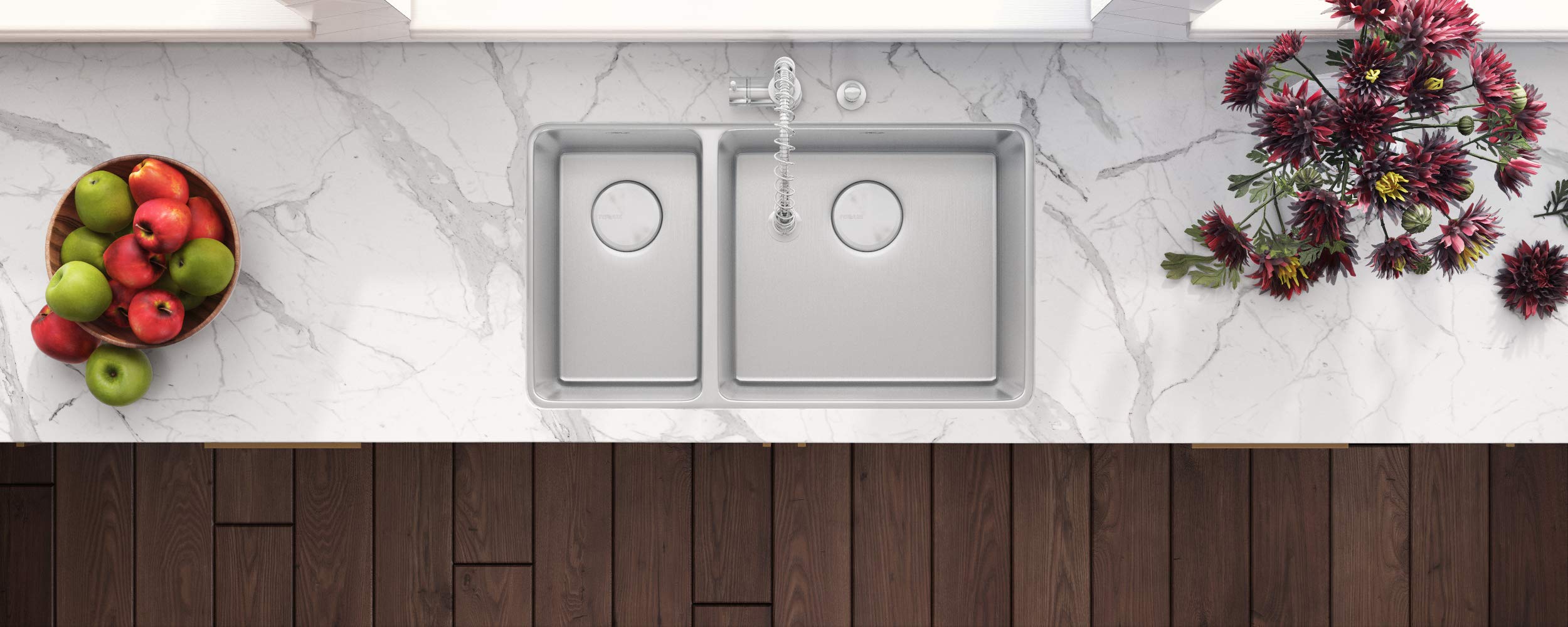 Ruvati 32-inch Undermount Double Bowl Kitchen Sink - 16 Gauge Stainless Steel with Brushed Finish (30/70 Split) | Scratch-Resistant & Easy to Clean | Perfect for Busy Kitchens, Restaurants & Home Renovations (Model RVM5307)