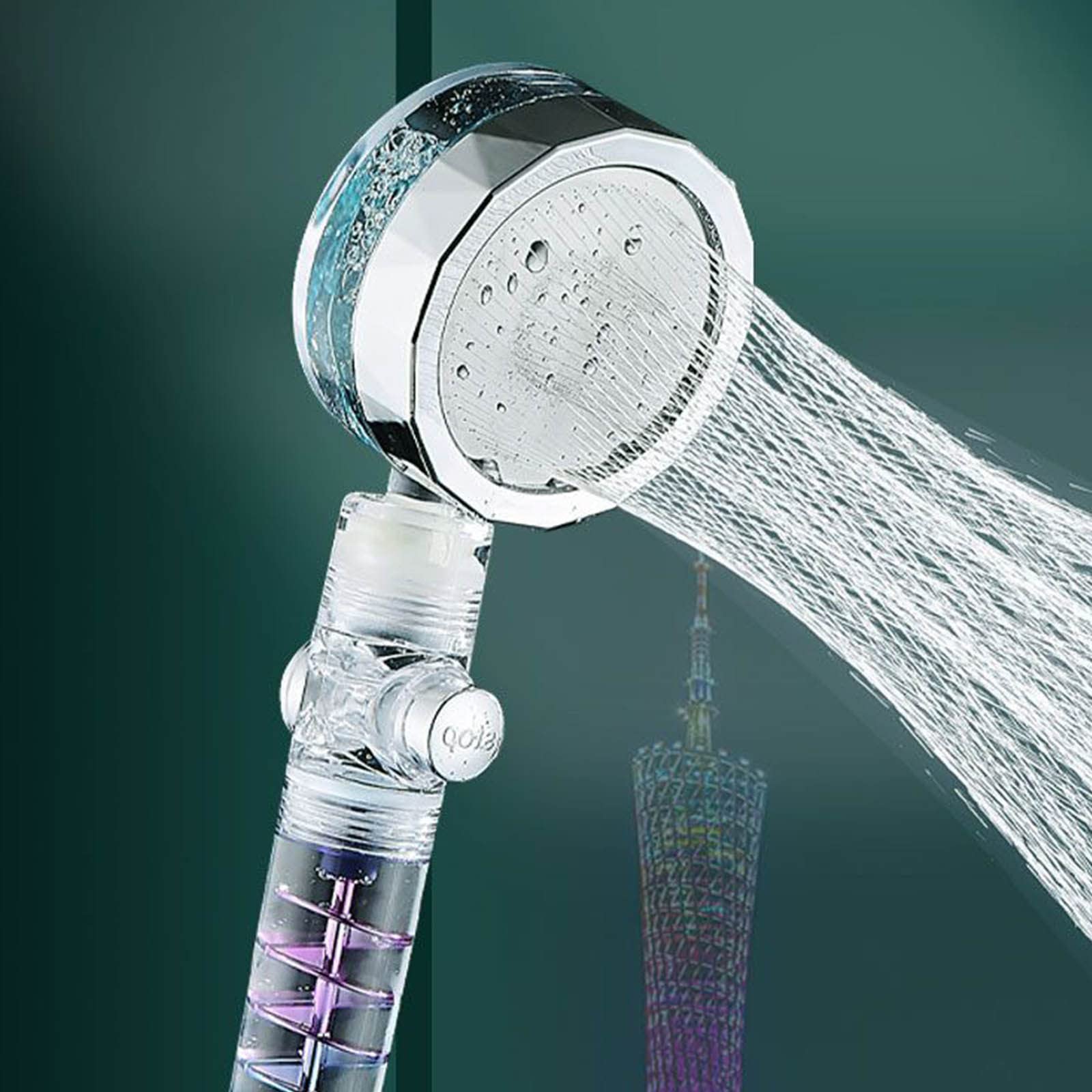 360° Turbo Spa Shower Head - 3 Mode Handheld Shower with High Pressure Water Saving Technology | Perfect for Relaxing Massage, Bathing Kids & Pets, and Rinsing Hair Efficiently