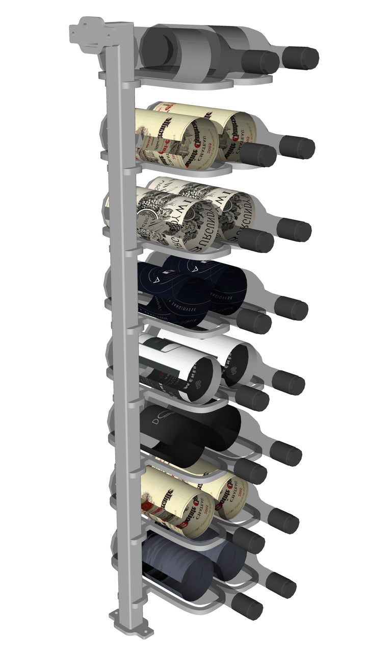 Urban Ironcraft Floor to Wall Wine Racks - Front Double Bottle Label Facing Pillar Series | Modern Wine Storage Solution for Home, Bar & Restaurant Decor