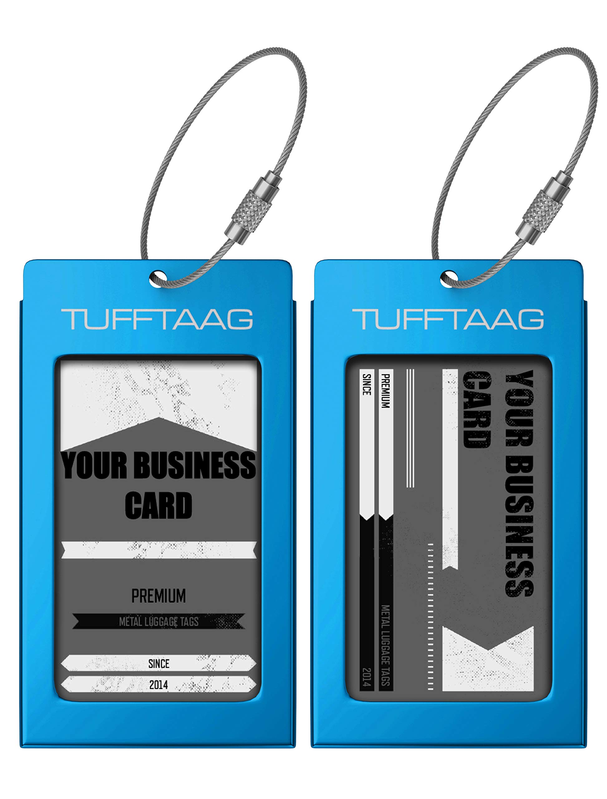 Durable Travel ID Luggage Tags & Business Card Holder by TUFFTAAG - Waterproof Suitcase Tags for Easy Identification, Multiple Colors for Backpacks & Carry-Ons | Perfect for Airports, Business Trips & Vacation Travel