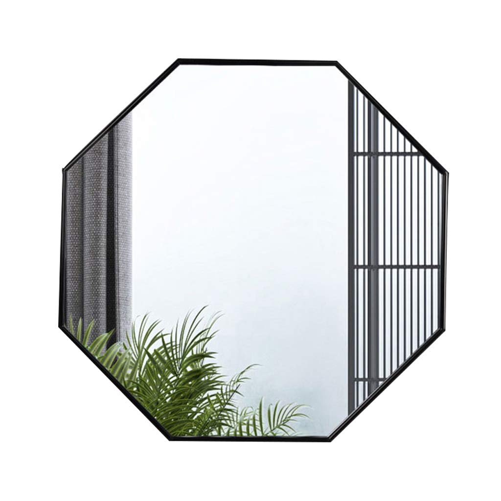 Oversized Octagon Wall Mirror - Decorative Metal Framed Vanity Mirror for Makeup & Shaving - 60CM Bathroom, Living Room & Hallway Decor - Perfect for Dressing Rooms, Bedrooms & Entryways