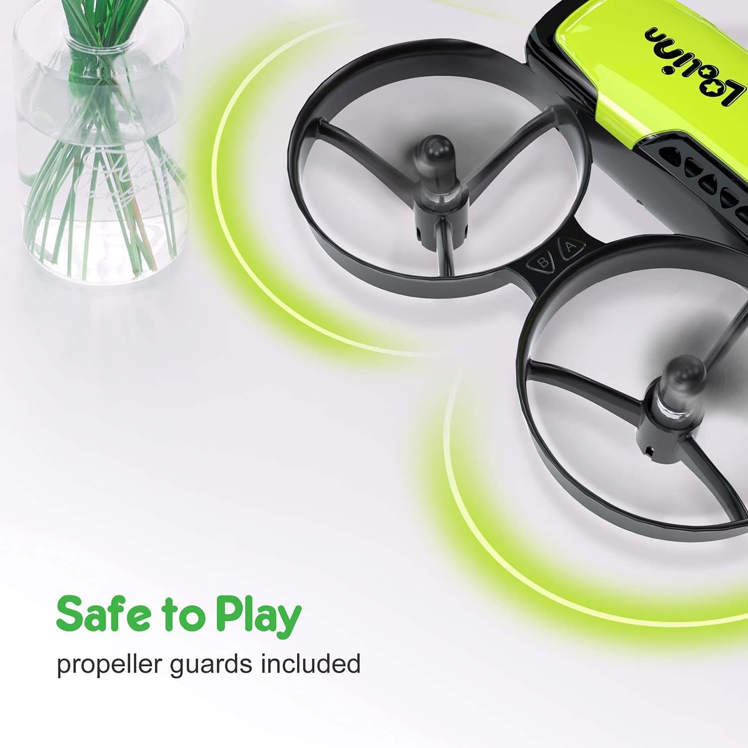 Loolinn Kids Drone with 1080P HD Camera - 90° Adjustable Angle, Altitude Hold, One Key Takeoff/Landing, 3 Batteries - Perfect Birthday Gift for Boys & Girls, Indoor/Outdoor Flying Toy for Beginners