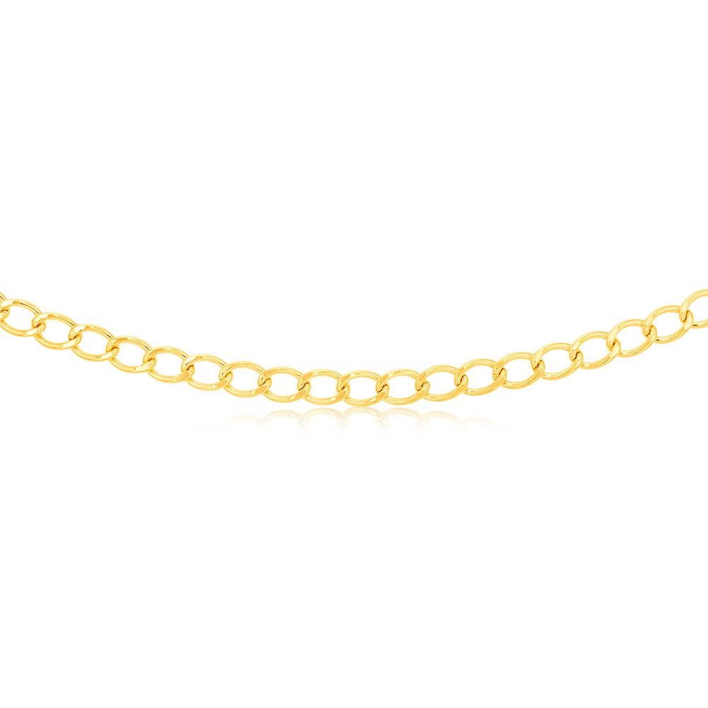 9ct Yellow Gold 150 Gauge Open Curb 50cm Chain - Elegant Jewelry for Women & Men, Perfect for Gifts, Weddings & Everyday Wear