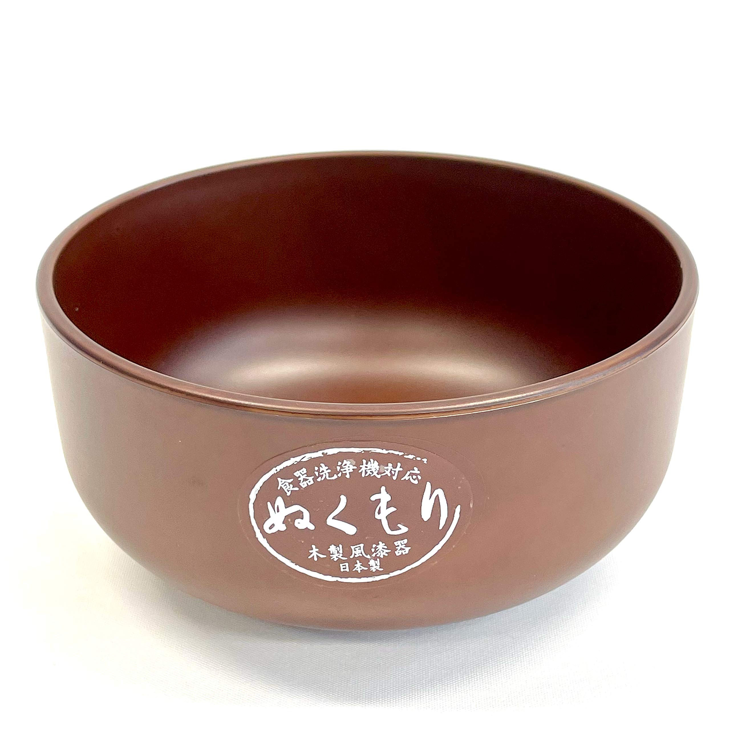 Premium Japanese Wood Grain Soup Bowl - Large 5.1 x 2.6 Inch Miso Soup Cup for Noodles, Rice & Cereal - Dishwasher Safe, Durable Ceramic Made in Japan - Perfect for Ramen, Udon & Home Dining