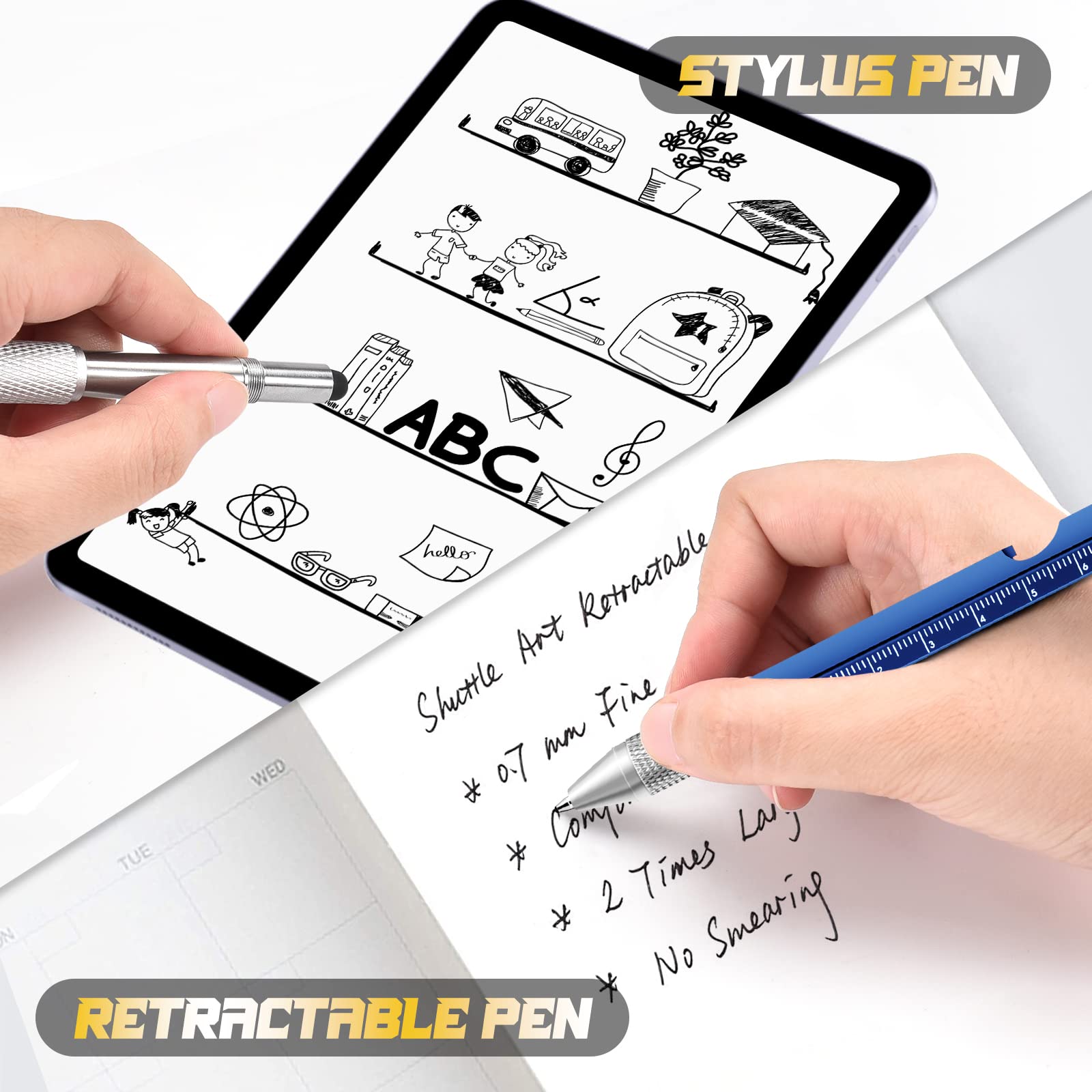 9-in-1 Multitool Pen for Men - Perfect Father's Day, Birthday & Anniversary Gift for Dad, Husband, Boyfriend | Unique Cool Gadgets for Men Who Have Everything | Great for Office, Camping, Travel & Everyday Carry